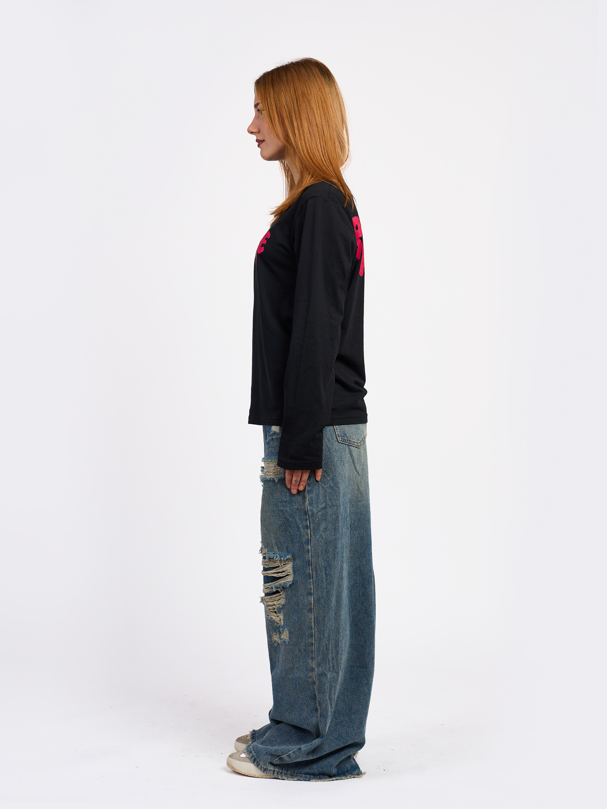 Black Logo Long Sleeve T-Shirt