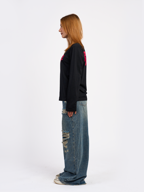 Black Logo Long Sleeve T-Shirt