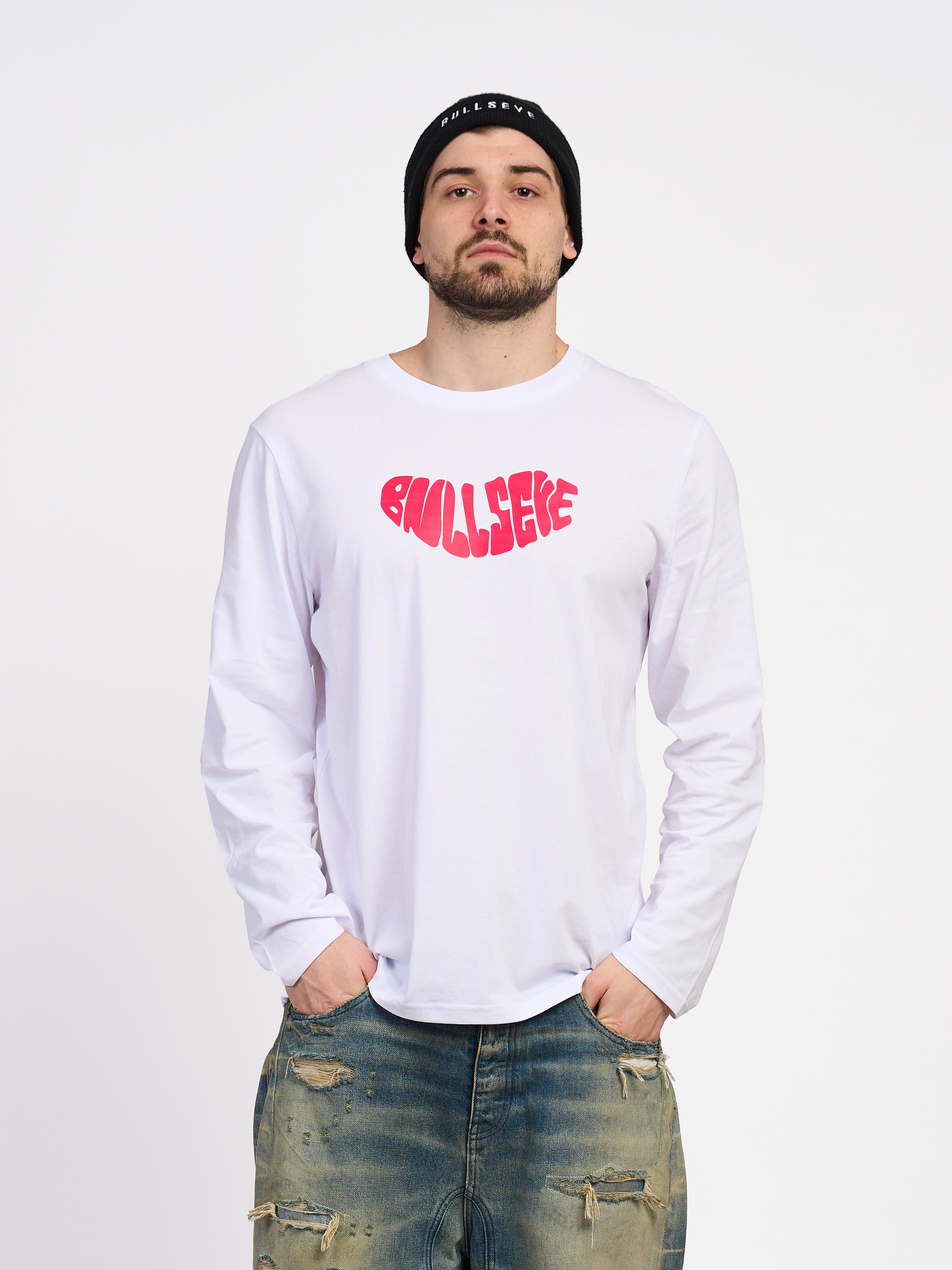 White Logo Long Sleeve T-Shirt