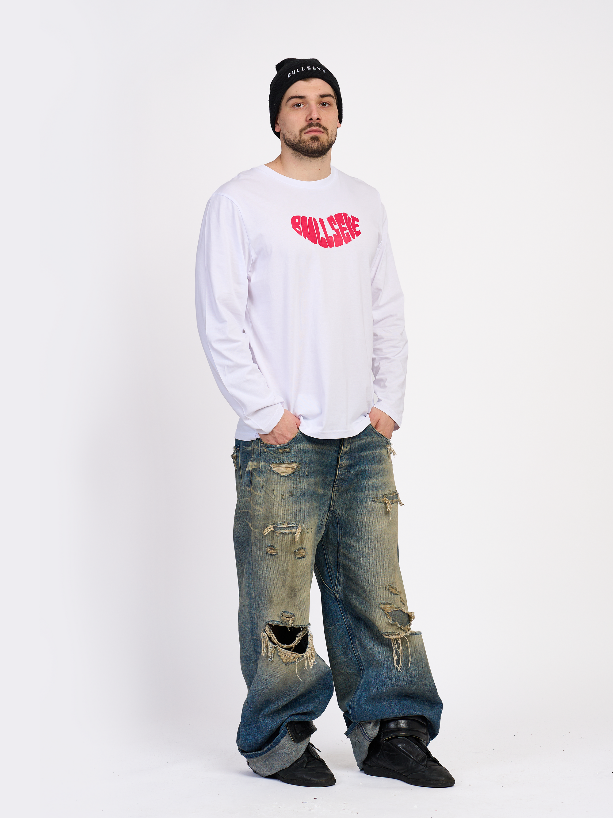 White Logo Long Sleeve T-Shirt