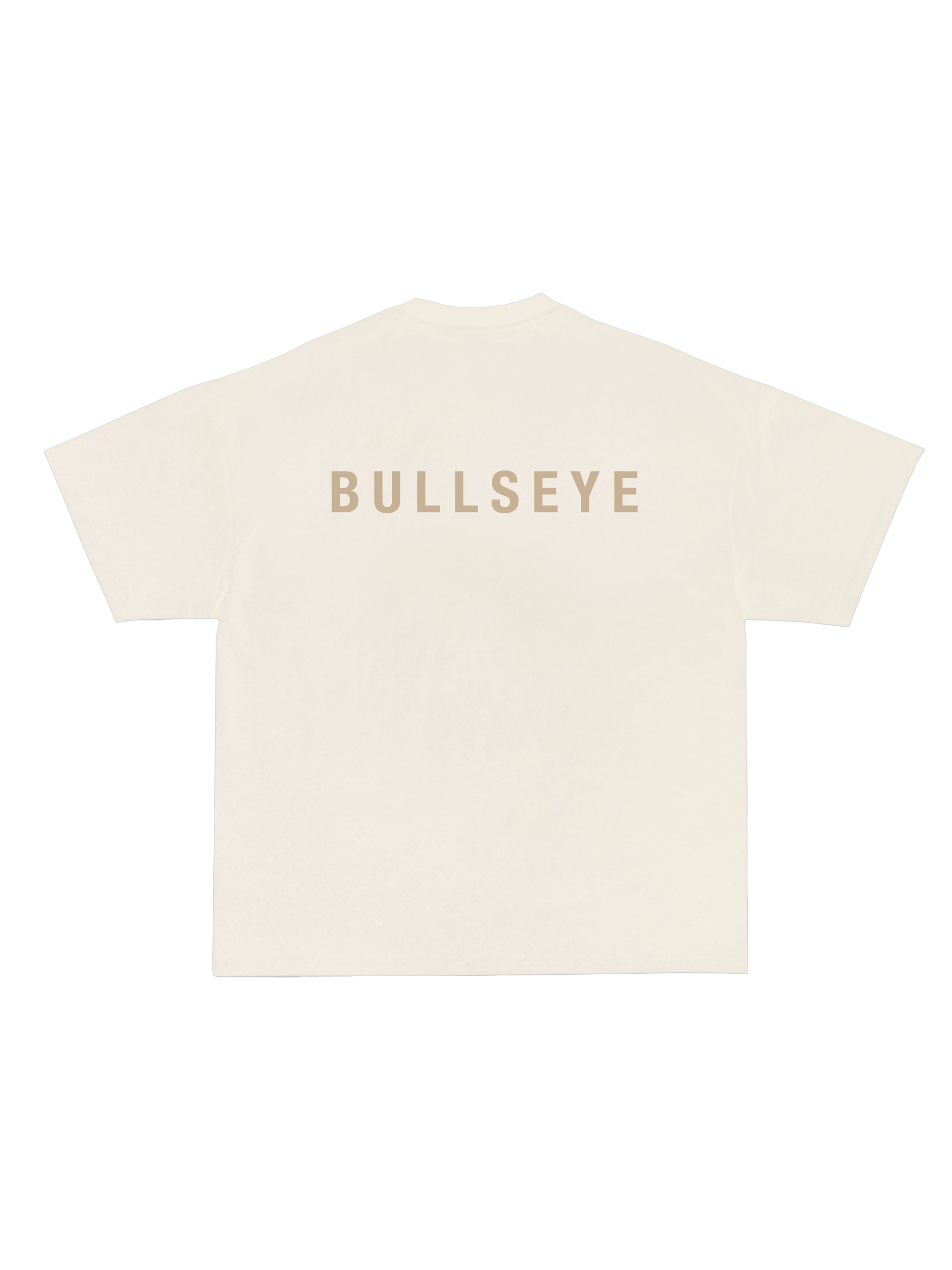 Bullseye Logo Beige on White T-Shirt