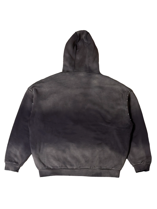 Acid Grey Studs Zip-Up
