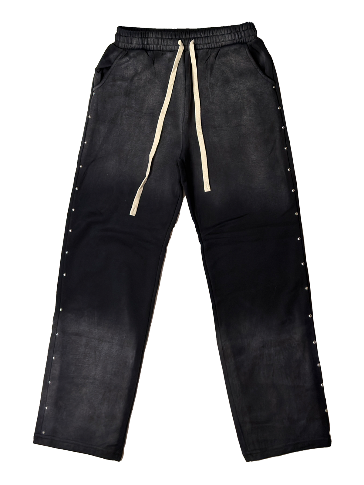 Washed Black Studs Sweatpants