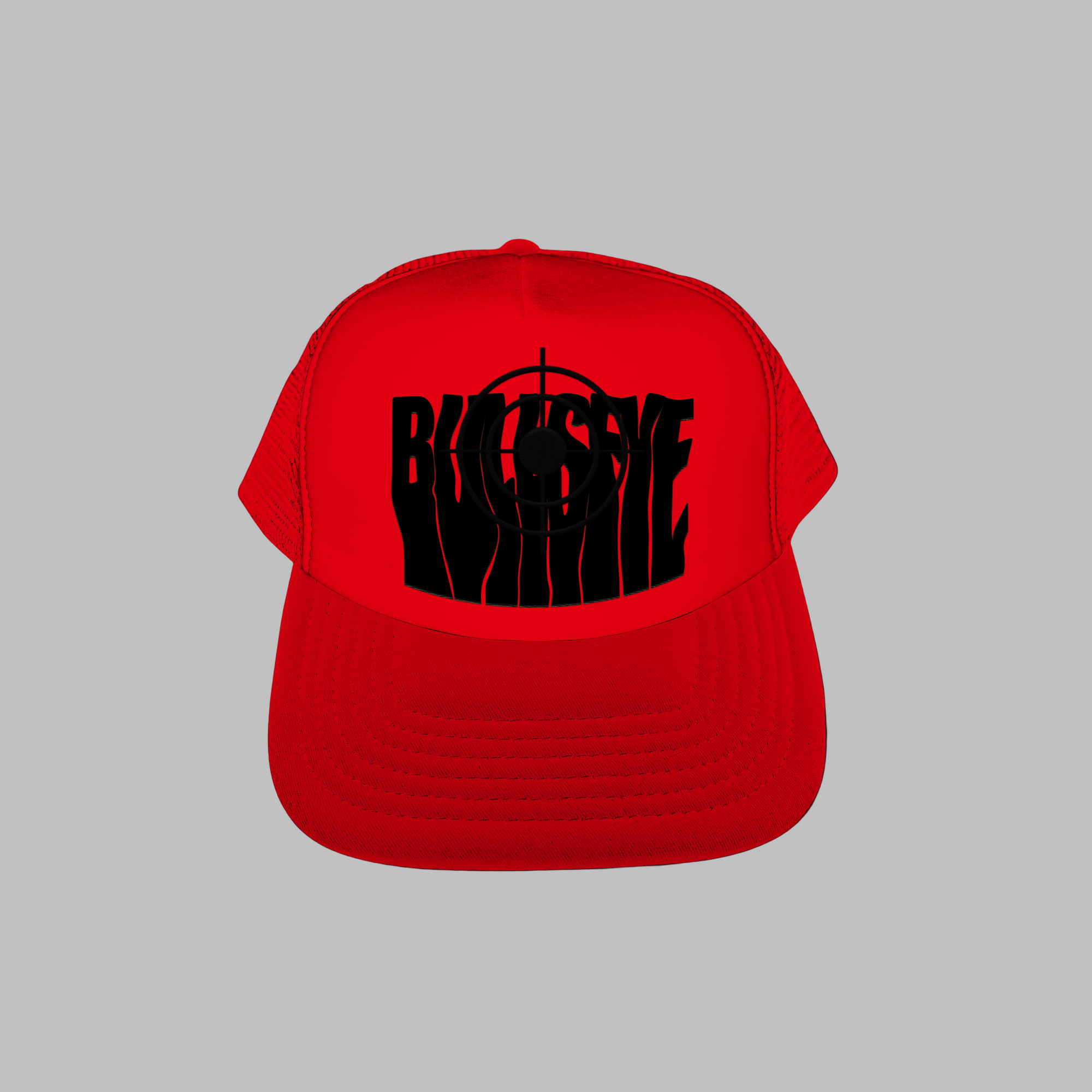 Black on Red Bullseye Cap