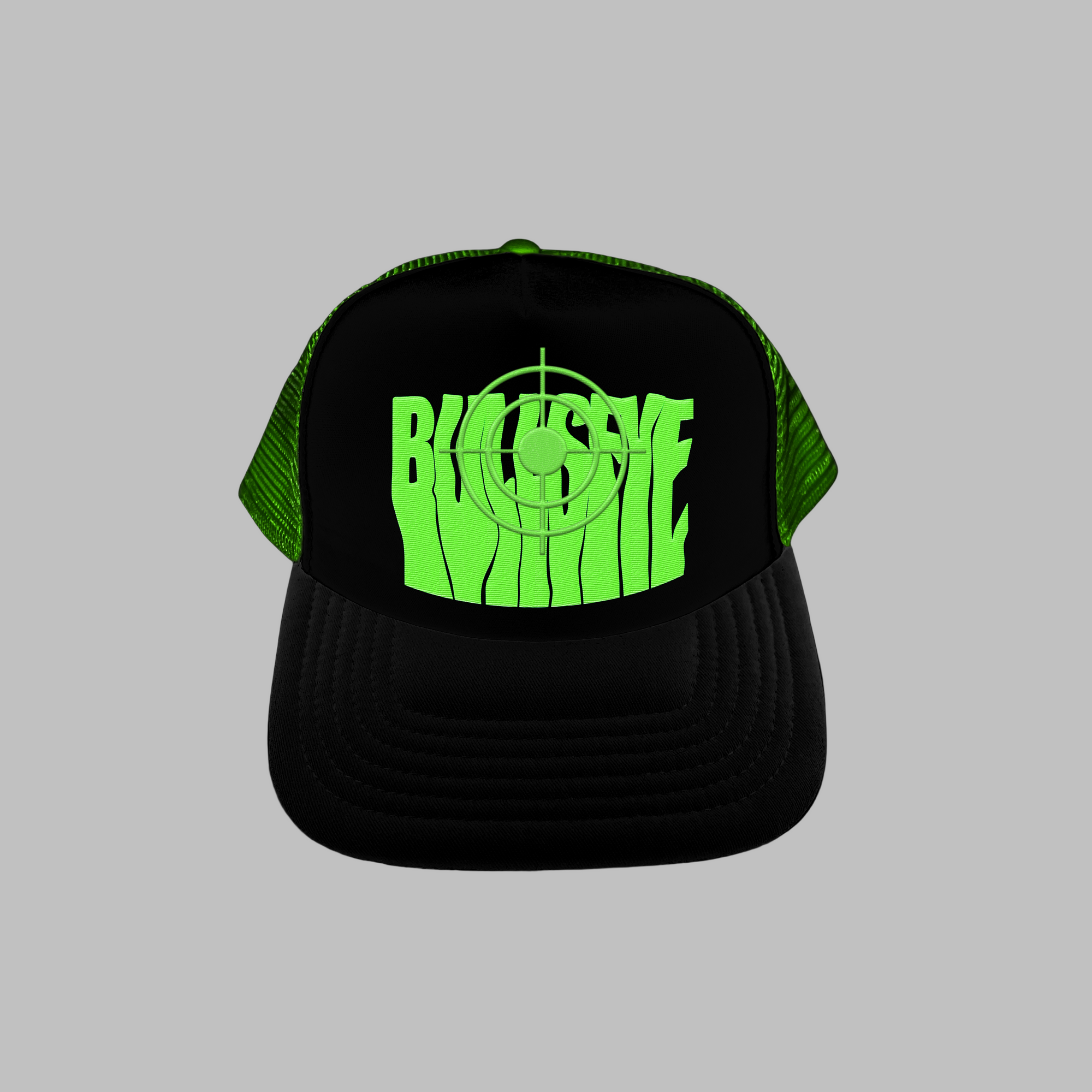 Green on Black &amp; Green Bullseye Cap