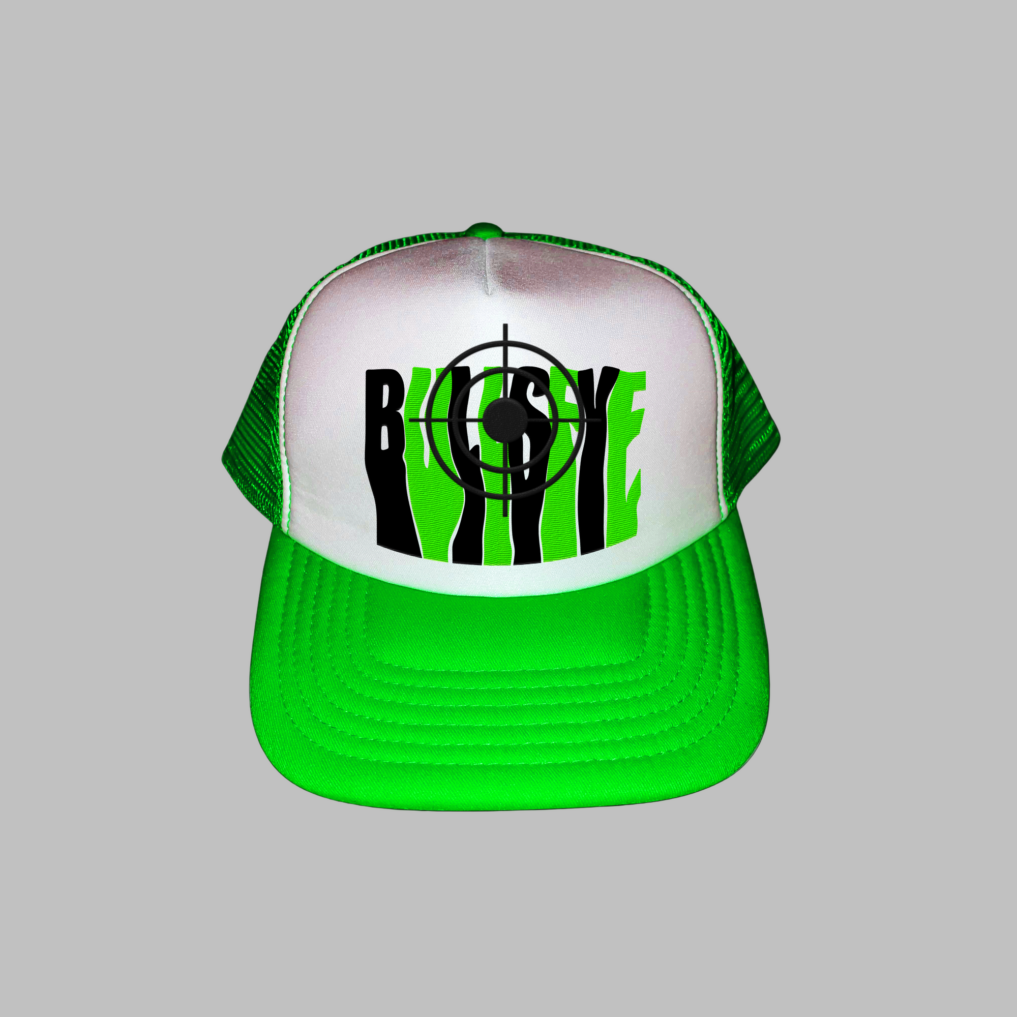 Green&amp;Black On Green Bullseye Cap