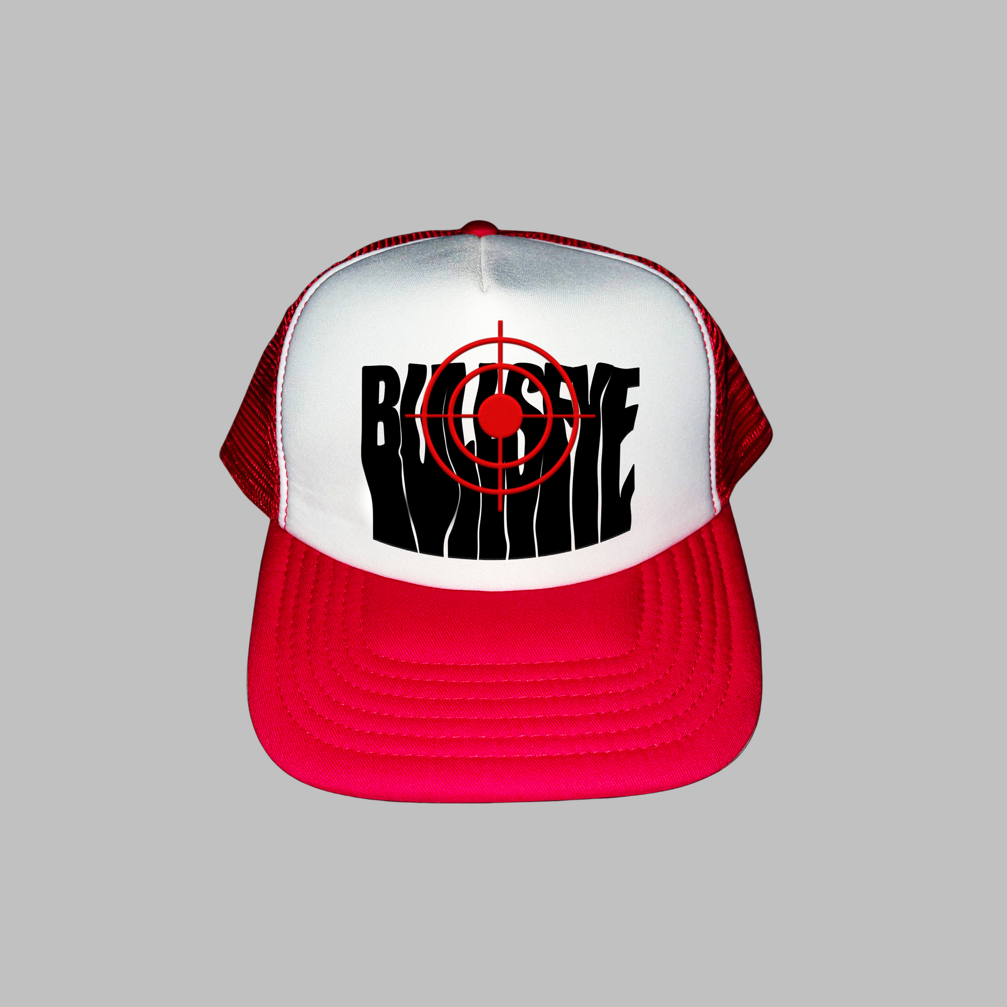 Black on Red Bullseye Cap